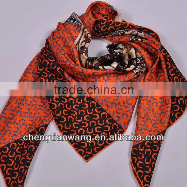 best-selling scarf shawl, Lady's fashion 140cm square 100% silk scarf shawl