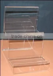 High quality hard acrylic wallet display racks
