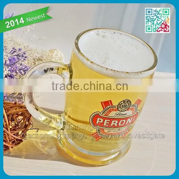 Peroni "Light Beer Brewed InItaly" Light Wheat Beer Glss Tumbler Best Beer Drinking Glass Quality Ever
