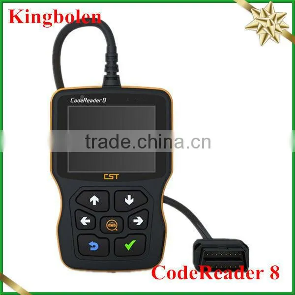 Newest arrival latest code reader 8 scanner tool support the function of OBDII&EOBD with first-class free technical support