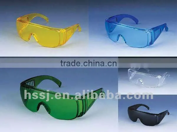 2016 wide frame safety glasses PC safety glasses CE EN166 safety glass medical safety glasses supplier