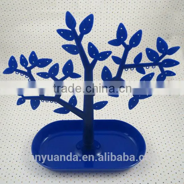 plastic necklace rotating stand / jewelry display adjustable tree stands