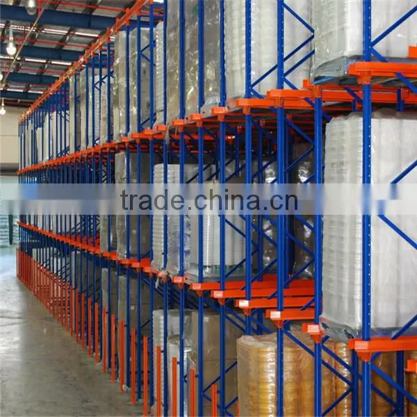 cold storage equipment drive through Steel shelves stacked