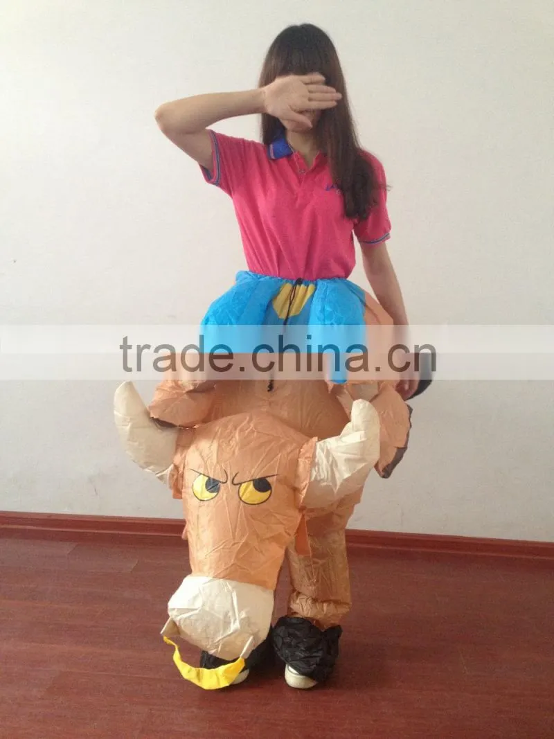 DJ-CO-110 INFLATABLE BULL RIDER ADULT FANCY DRESS COSTUME COWBOY NIGHT OUTFIT