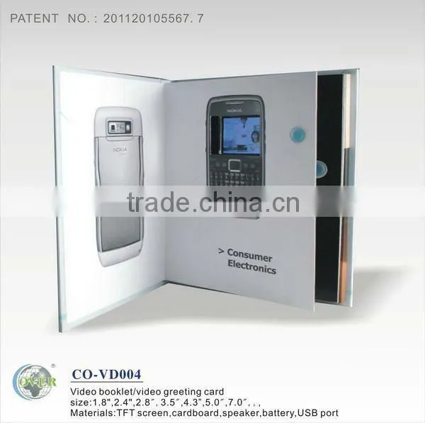 custom LCD video greeting card with USB,Video message card,invitation lcd video greeting card,Video Ad cardvideo player