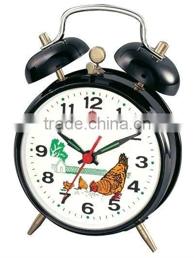 4 inches metal case mechanical alarm clock