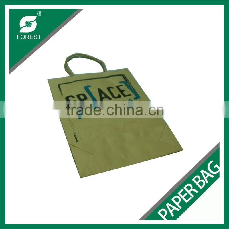 PE COATED KRAFT PAPER BAG WITH HANDLE DISPOSABLE FOOD PACKING BAGS WITH CUSTOM PRINT