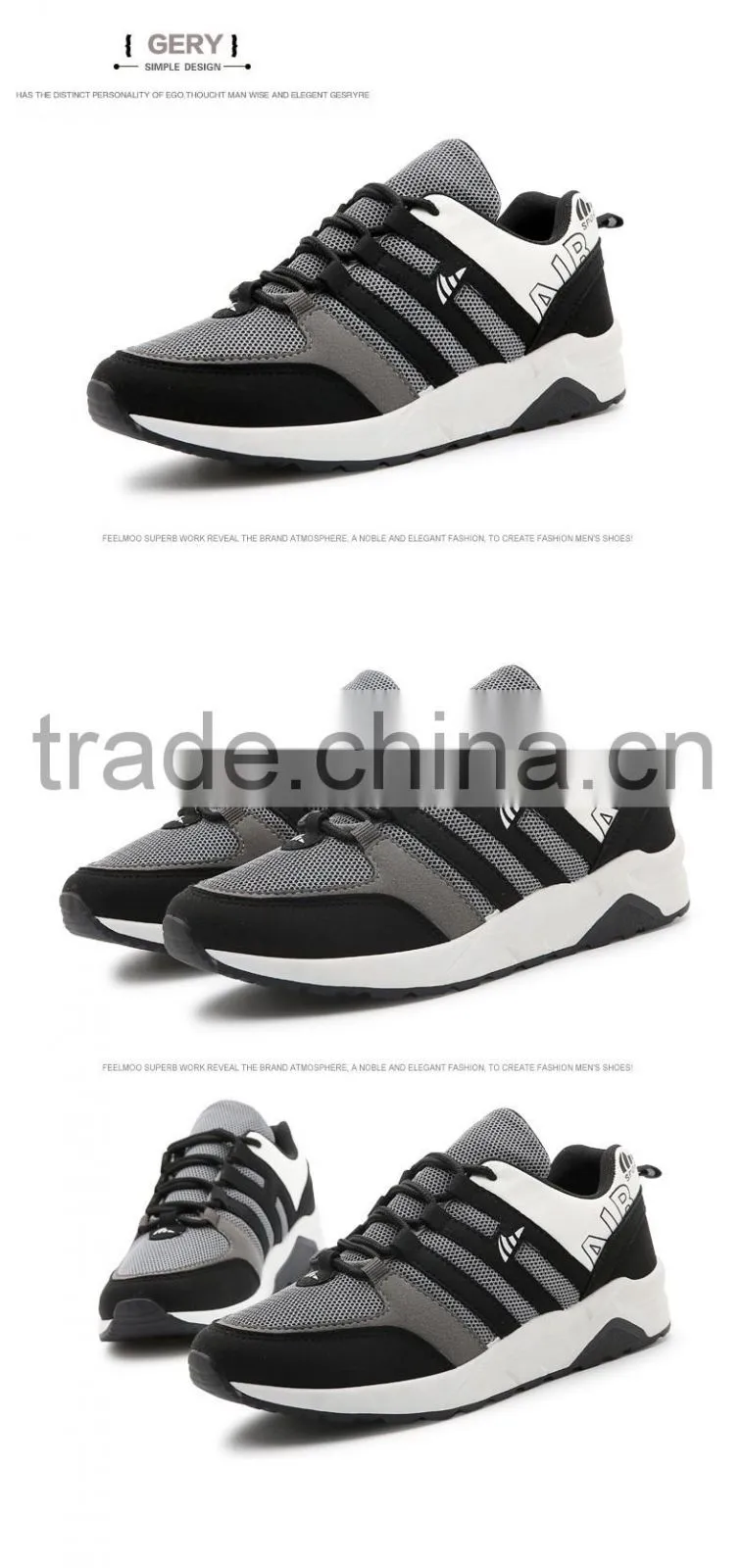 Wholesale in China #39-#44 Mesh Fabric sports running shoes for men