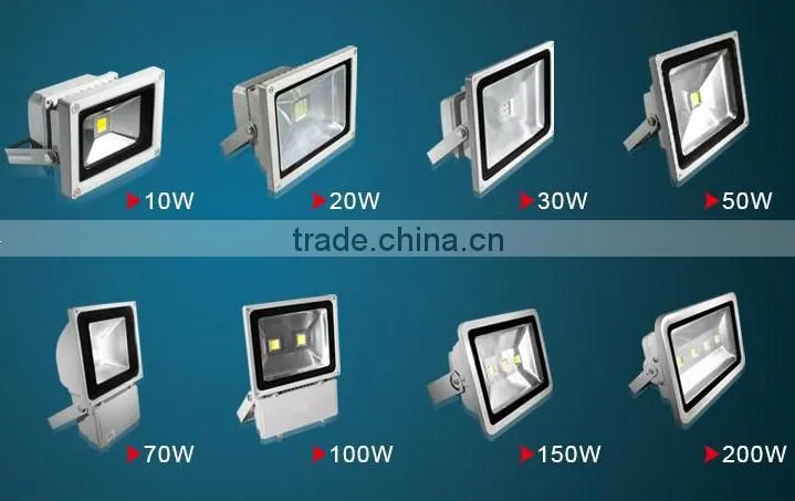 Waterproof 10w, 20w, 30w high lumen led flood light with sensor