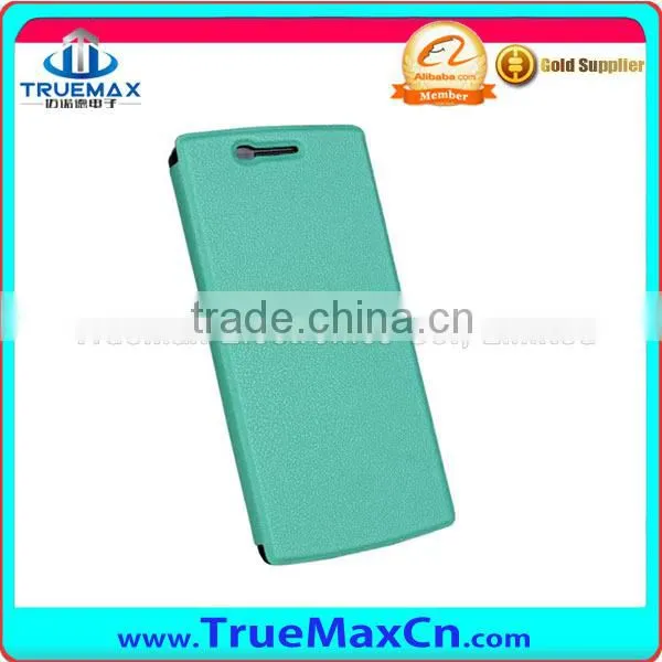 Slim Leather Case for Oneplus One with stand (Open Left & Right)