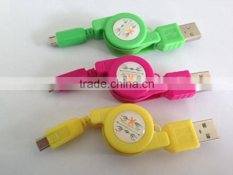 CE ROHS Approved Retractable Data Cable for mobile phone