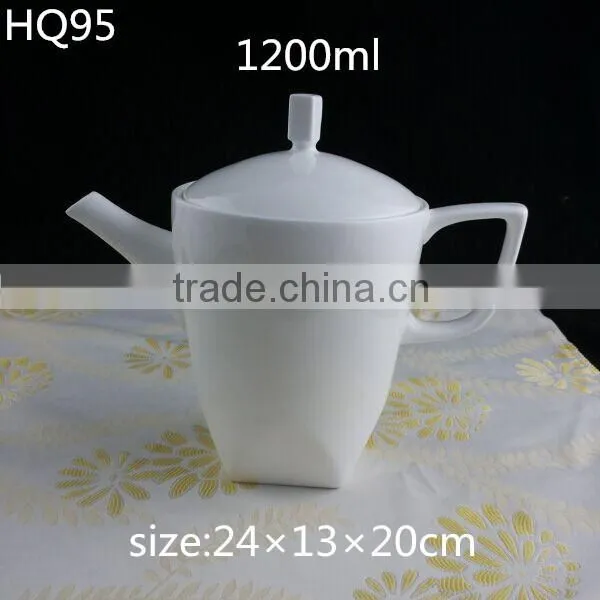 new design ceramic coffee pot 1200ml bone china tea pot