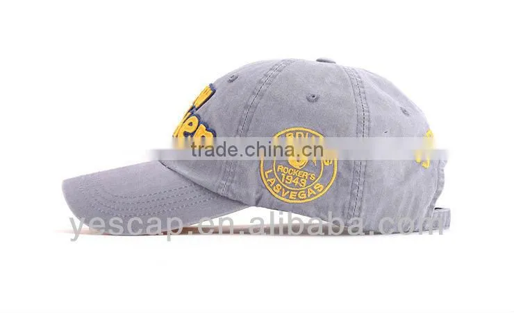 Wash cloth hot sale 100% cotton custom embroidery sport cap with applique logo