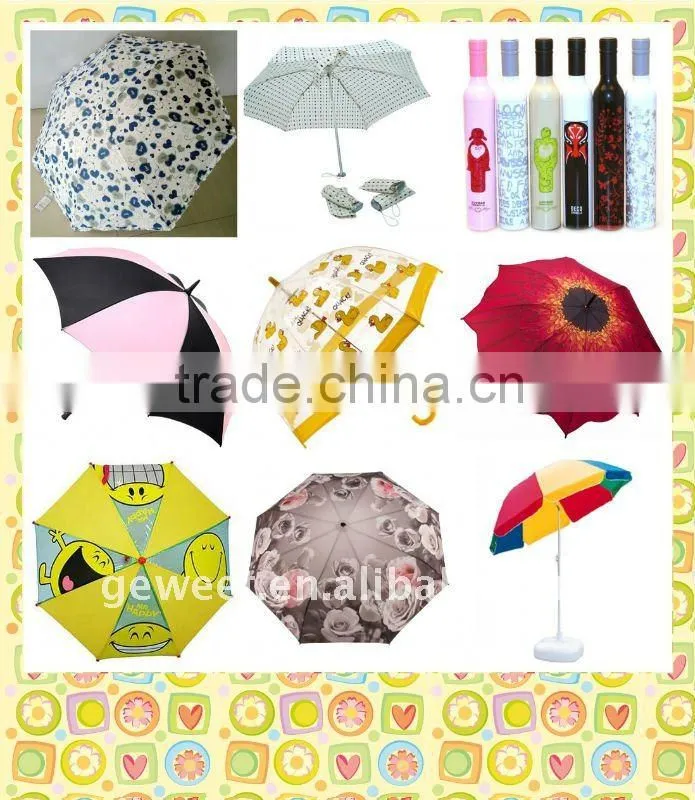 3 folding wine bottle umbrellas for rain