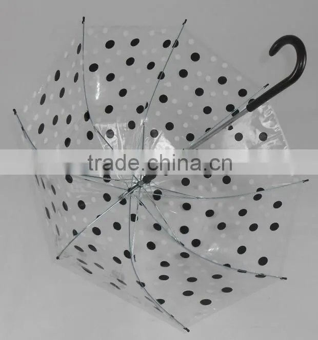 2015 dome shape dot print best selling POE umbrella