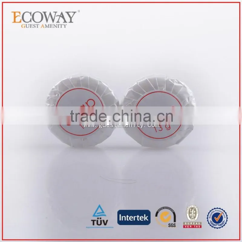 white paper pleat wrapping hotel soap disposable mini travel soap in plastic bag