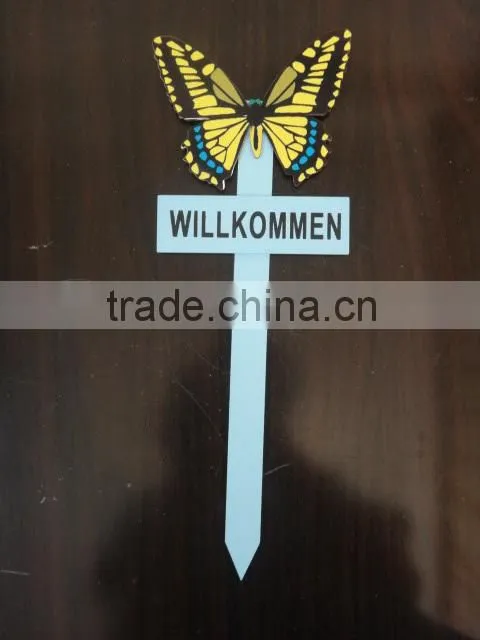 Garden Guide WELCOME WILLKOMMEN Flower Butterfly Designs BSCI certificate