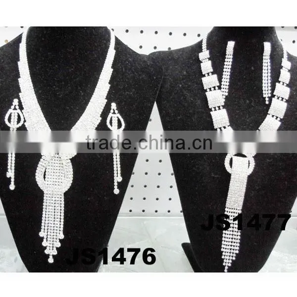 moroccan rhinestone necklace wedding jewelry set