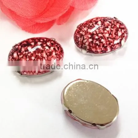 Hot sale new style acrylic rhinestone button flower shape sewing silver plating for flower center DIY crafts