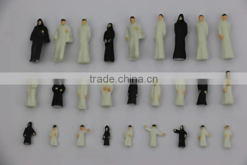 artificial model human figure ,Arab model figure, model figure in resin plastic , building model color figure for 1/100