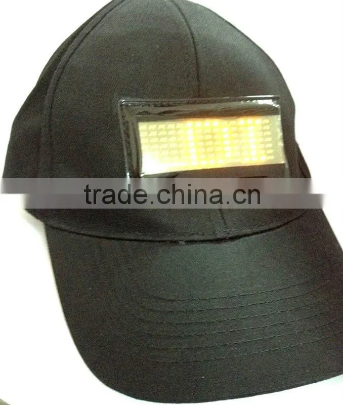 Led funny party scrolling message led hat