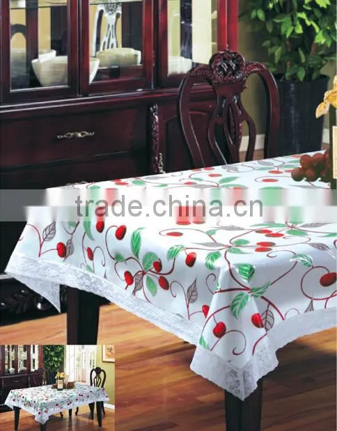 anti-slip table cloth, material EVA, 137*183cm flower printed table cover