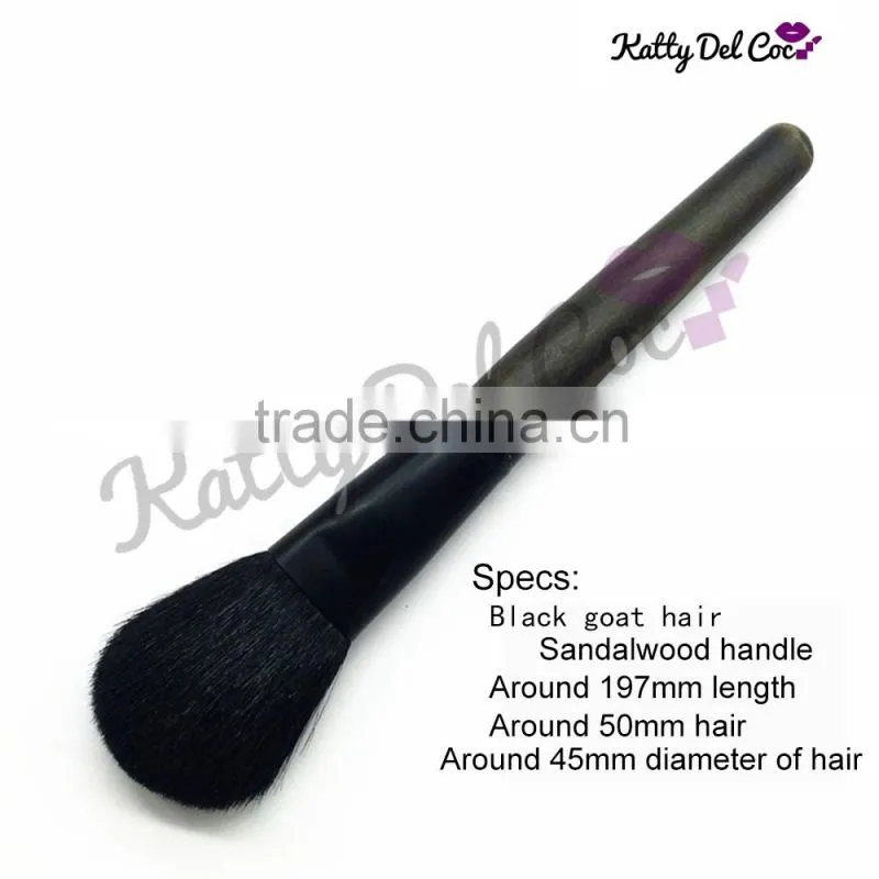 custom logo makeup brushes black goat hair upgrade