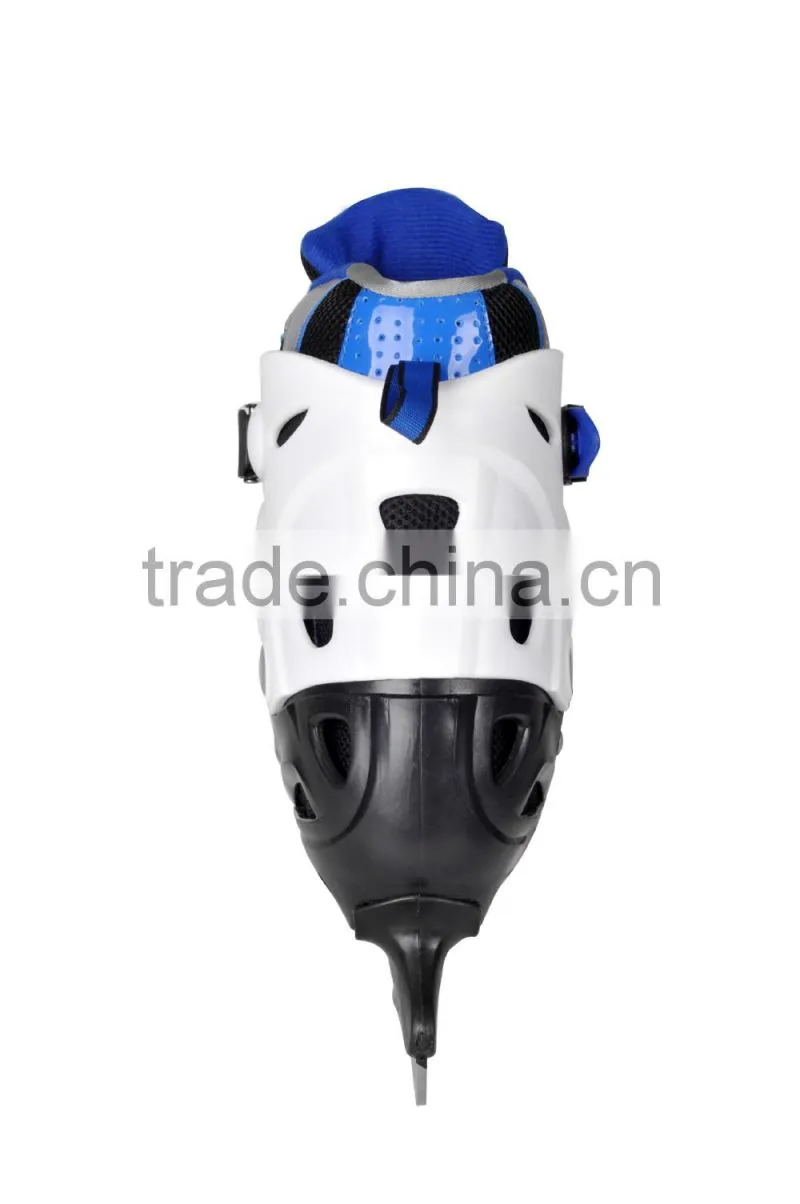 Fashion adjustable ice skate for kid , quality ice hockey with durable ice blade and buckle , kid ice hockey quality
