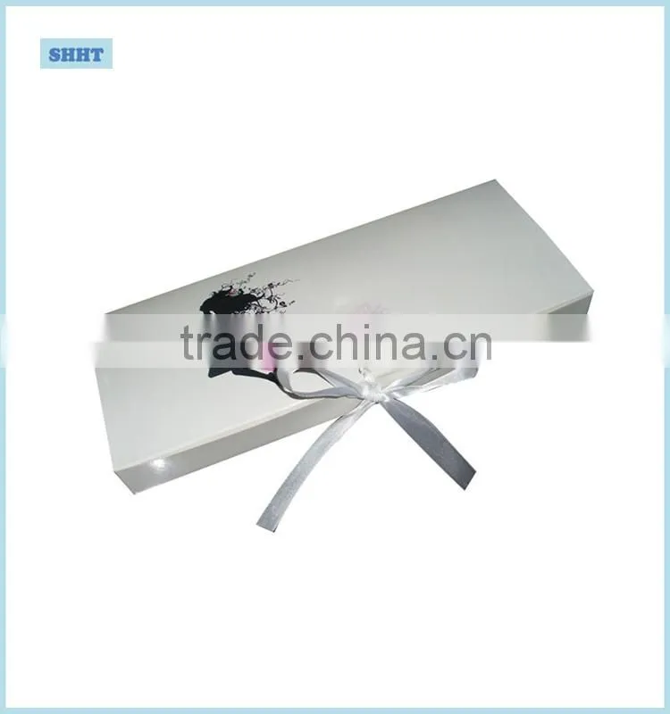 human hair extension packaging box with insert card and clear window