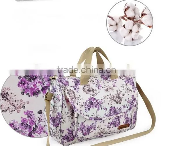 2016 Baby diaper Nappy Backpack Changing Bag Mummy Canvas Lining Tote Handbag Shoulder bags