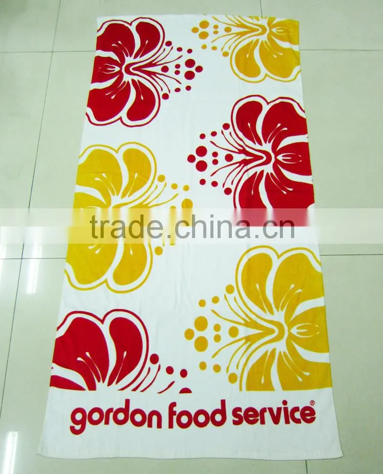 2016 HOT SELL colorful printed romantic Sakura flower beach towel