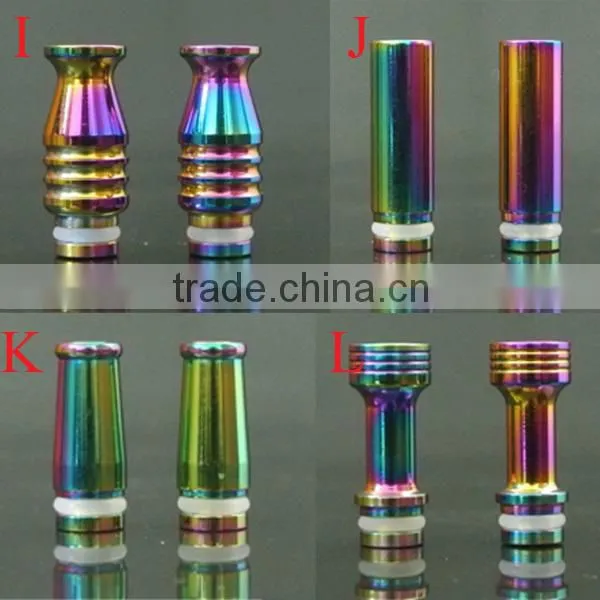 various shape and color 510 ecig drip tip rainbow drip tip