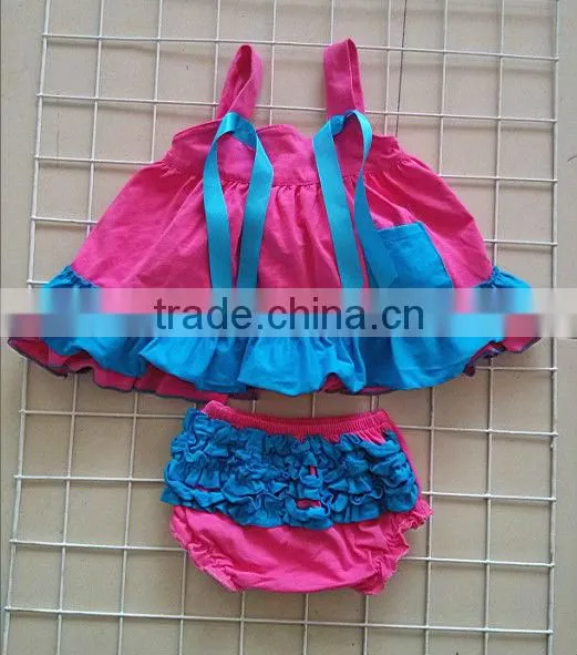 Latest 2016 swing top and bloomer set wholesale children's boutique clothing