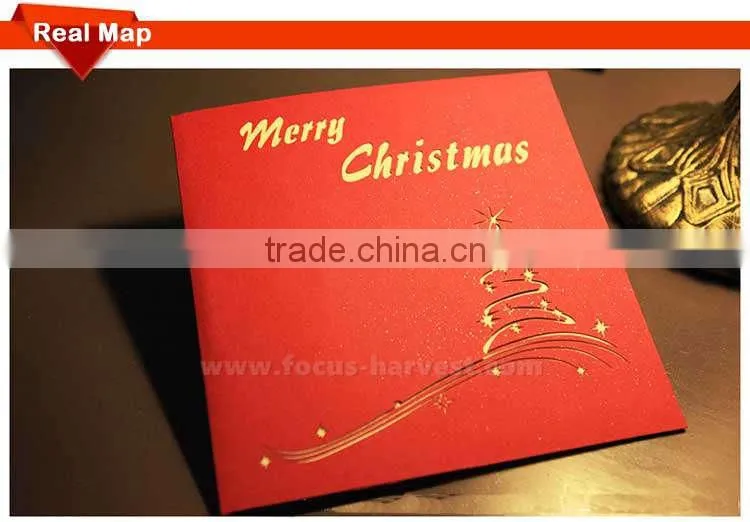 3D Handmade greeting card Christmas castle card Creative hot holiday greeting cards