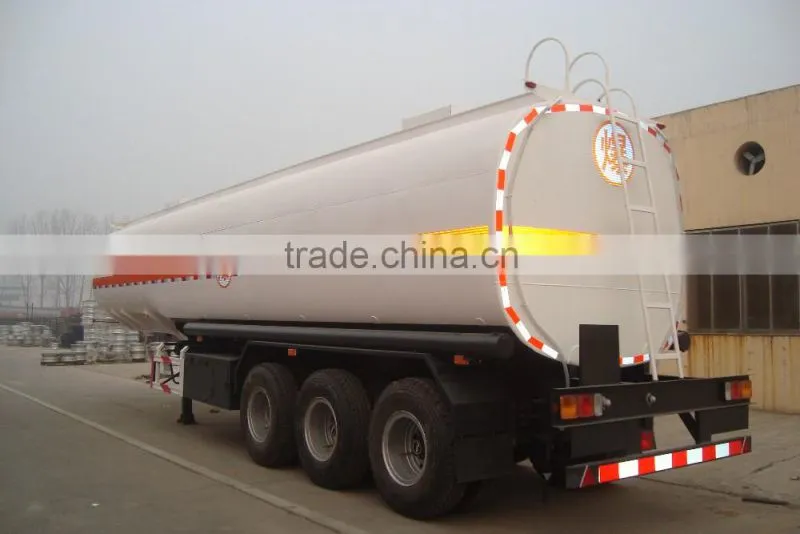 CIMC brand Goose neck Oil Tank Trailer 13 Ton Fuwa Axle 42000L For Petroleum and Fuel