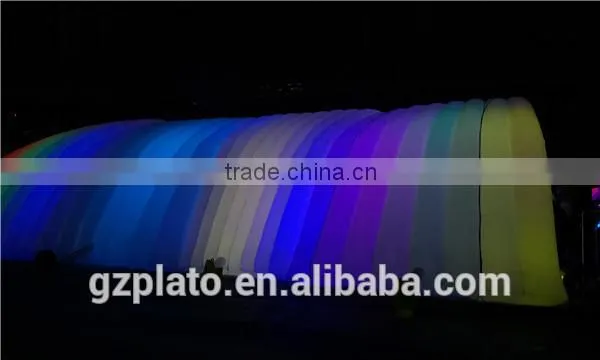 Color changing led inflatable tunnel tent inflatable canvas tent