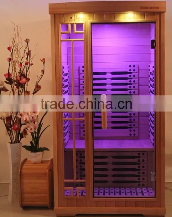 Home use indoor 1 person far infrared fitness sauna rooms