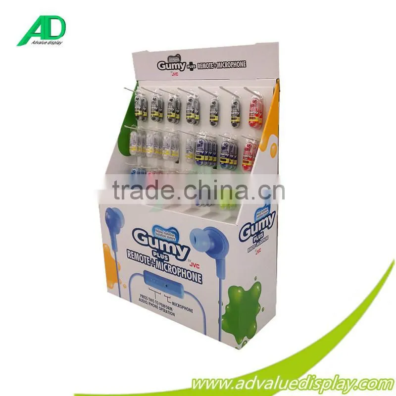 POS corrugated display boxes cardboard for earphone
