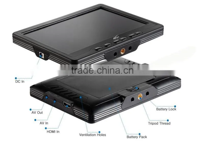 G2961 flysight High resolution display monitor with 7 inch 1280*800 LCD Screen