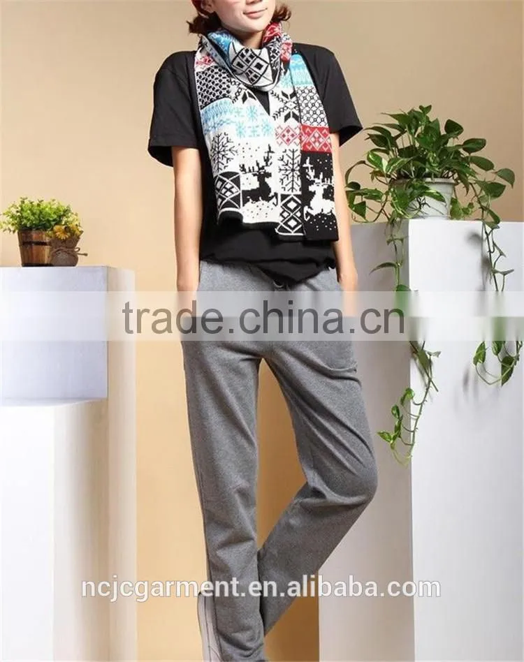 Custom wholesale women's cotton sport pants