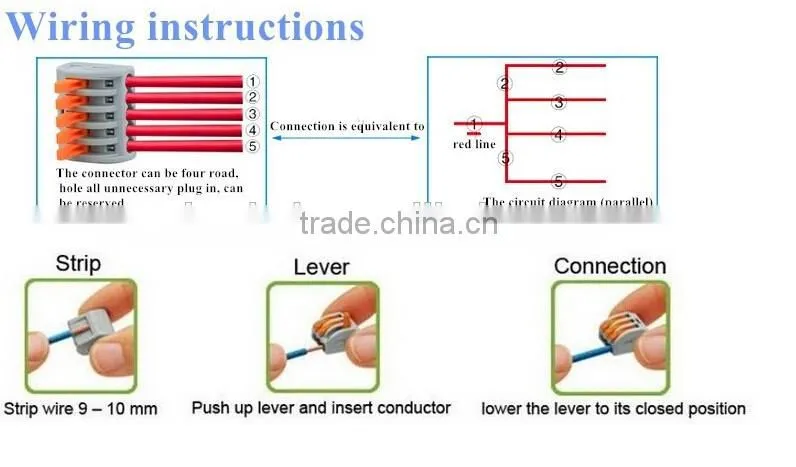 Hole 5 PCT-215 wire connector soft hard wires Universal terminal line pressing cap fast connection PCT 215