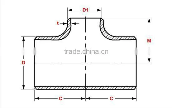 10 inch seamless ASTM A234 WPB Carbon Steel Tee