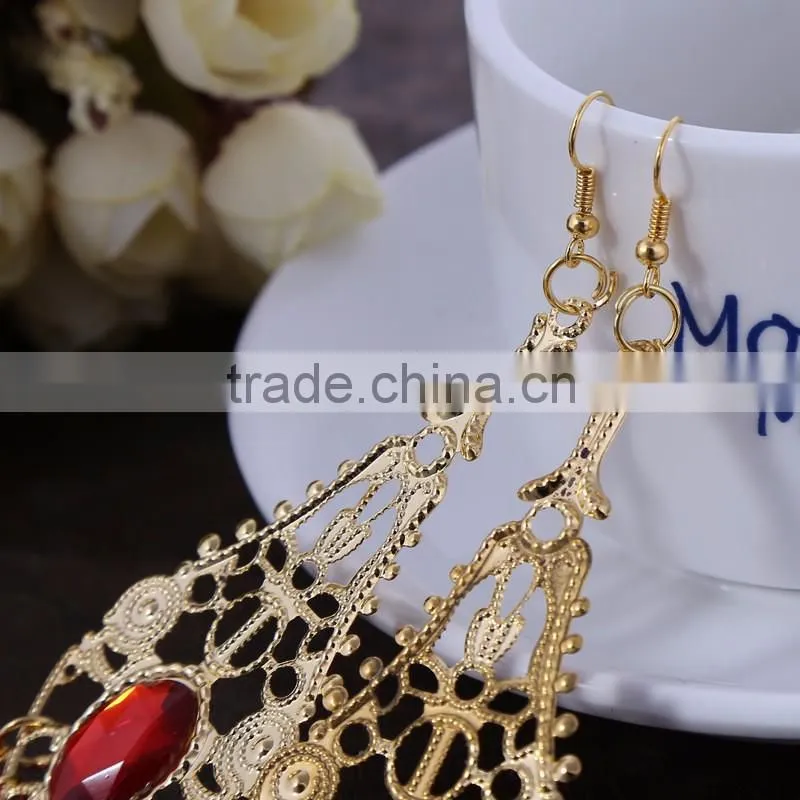 NEW National Wind retro earrings Belly Dance Latin dance diamond earrings YIWU factory wholesale