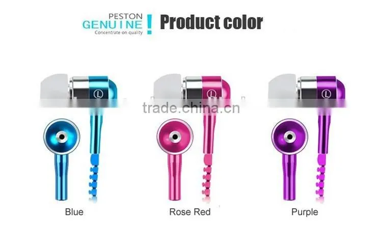 newest design hot selling zipper headphones zipper earphone for mobile phone