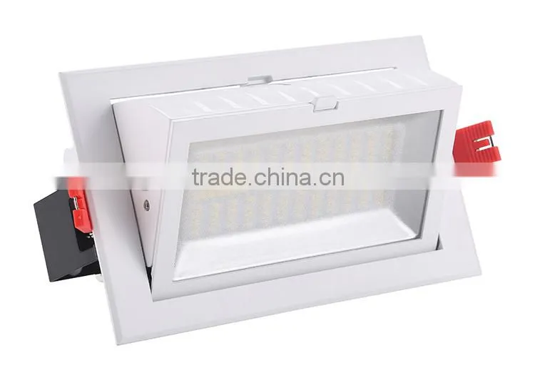 5 years warranty adjustable downlight 60w rectangular downlight 100lm/w