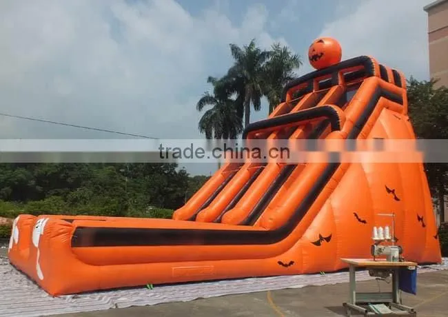 Hot sale Halloween inflatable slide pumpkin inflatable slide