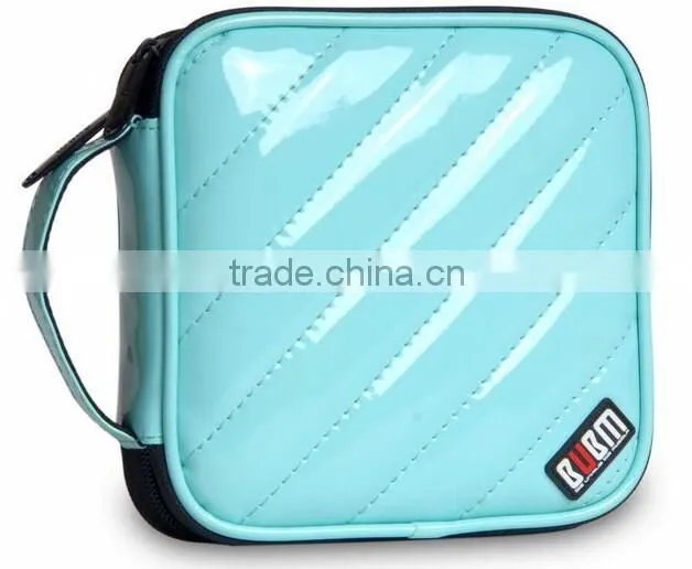 Fashion 32 Capacity PU Leather Cover CD Case DVD Case Car Disc Case
