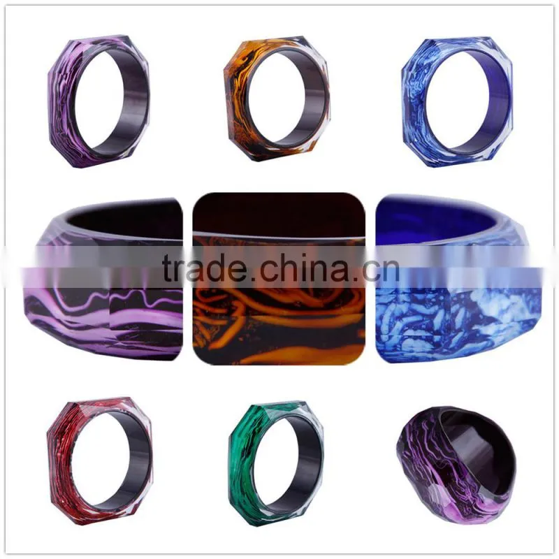 2015new fashion silicon bracelet clear resin solid bracelets zya