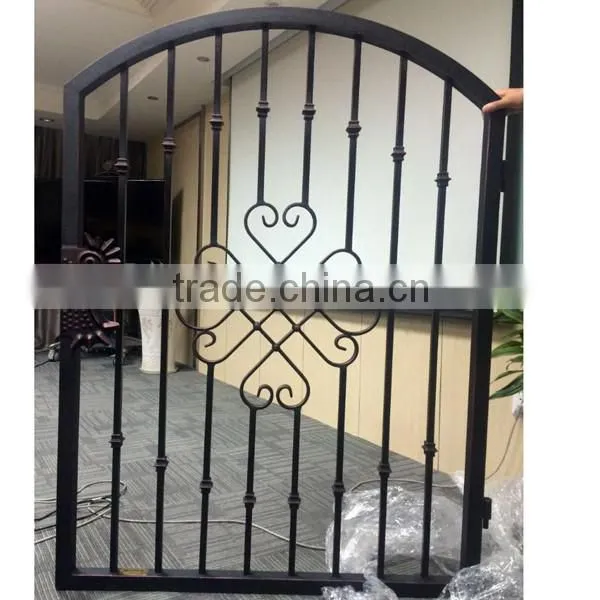 Best Seller supply custom wrought iron pool gate, Iron walk way gates, scroll garden gate on alibaba online shopping
