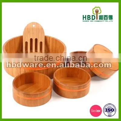 Unique bamboo large salad bowl